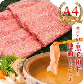 大川黒牛＆土佐はちきん地鶏 しゃぶしゃぶセット　