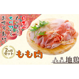 土佐はちきん地鶏もも肉 1kg ×２ヶ月